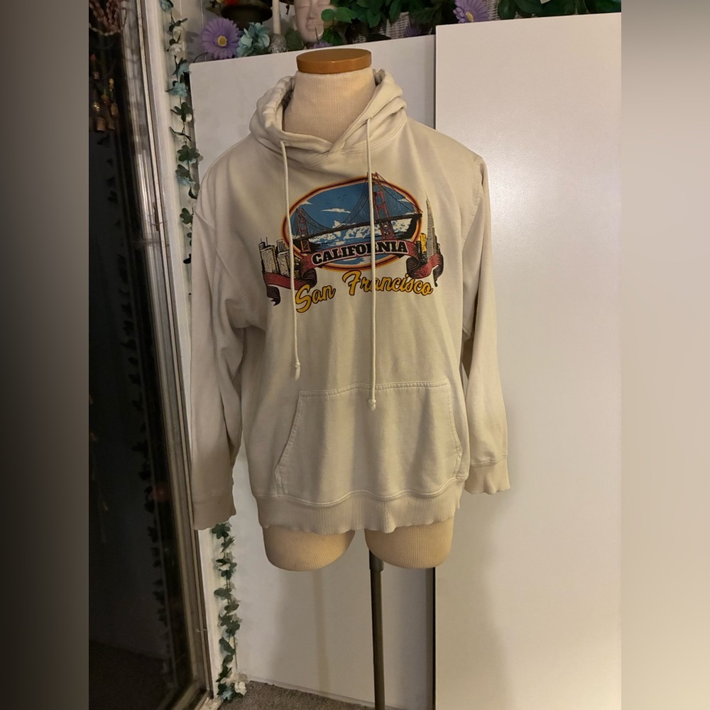 John Galt Brandy Melville San Francisco Beige Hoodie